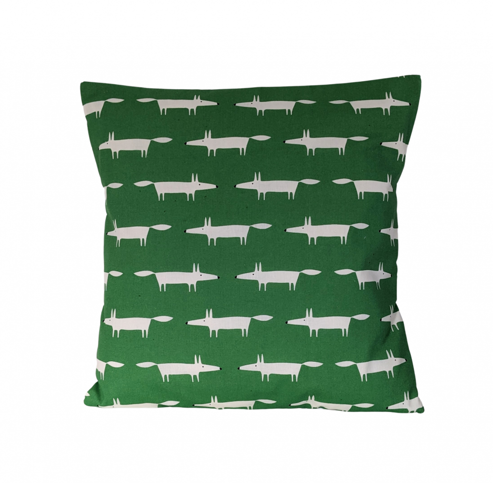 Cushion Cover in Scion Mini Mr Fox Green 16''